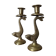 Pair of brass fish candlesticks, country decor