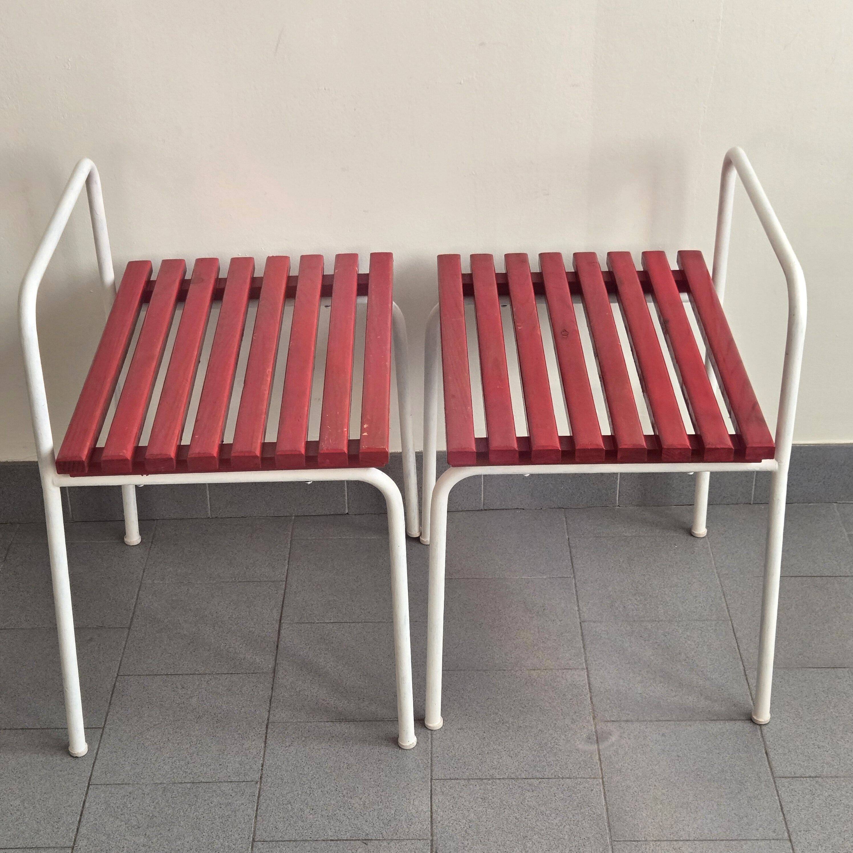 Paire de porte-bagages Charlotte Perriand les Arcs 1960