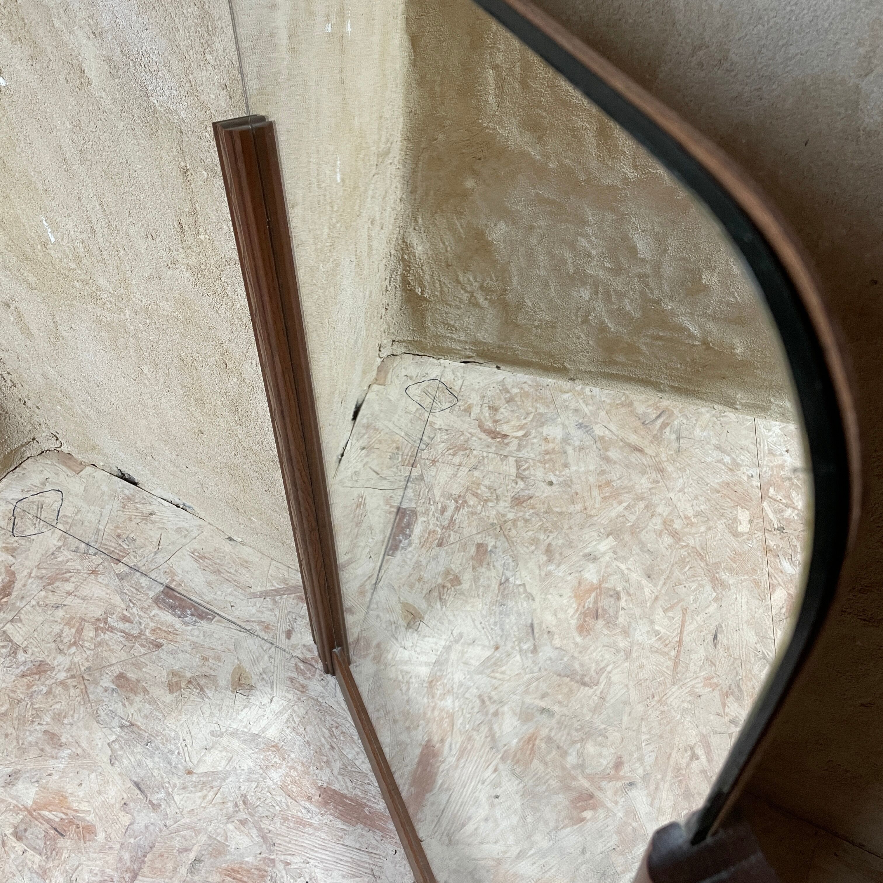 Wooden mirror dressing table - art deco style, 95x66 cm