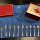 Mappin and Webb box of 12 silver-plated cake forks