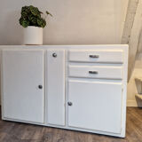 Low sideboard mado with 2 drawers and cupboard with shelf White