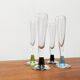 German Champagne Glasses by Regina Kaufmann for Glashagen Hütte, Set of 4
