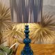 Paire de lampes vintage bleu canard