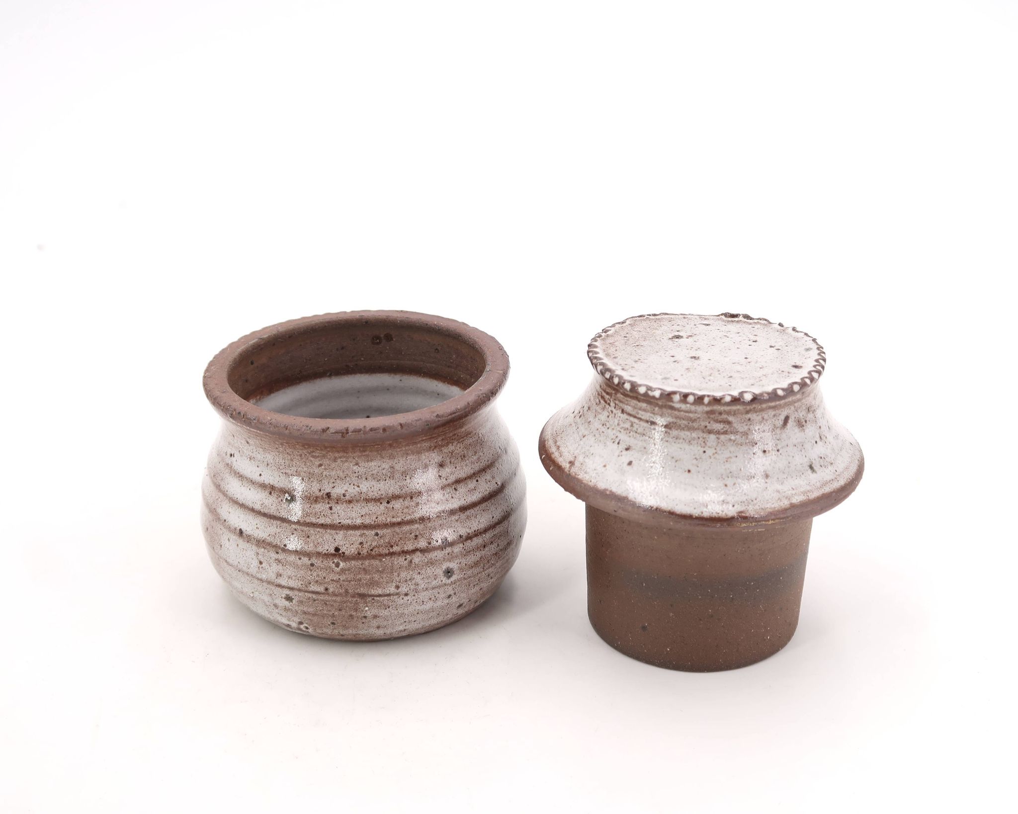 Stoneware butter dish by Jeanne and Norbert Pierlot, 1960s