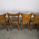 Lot of 4 Wooden bistro chair - vintage - Old