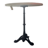 Bistro table with wrought iron base