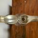 Carafe glass spout pouring duck head in silver metal