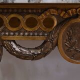 Petite Console d’Applique en Bois Sculpté, style Louis XVI, époque Napoléon III – Milieu XIXe