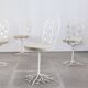 Sculptural Wrought Iron Garden Chairs with Tree Design 1950s Set of 5