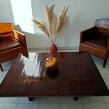 Table Basse Axel Vervoordt Bois E Bambou Laque Belgique 1980