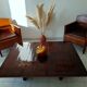 Table Basse Axel Vervoordt Bois E Bambou Laque Belgique 1980