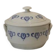 Small soup tureen, covered pot, in Saint Uze earthenware, early 20th century.