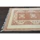 1970s Vintage Turkish Oushak Handmade Wool Cotton Brown Area Rug 166x242