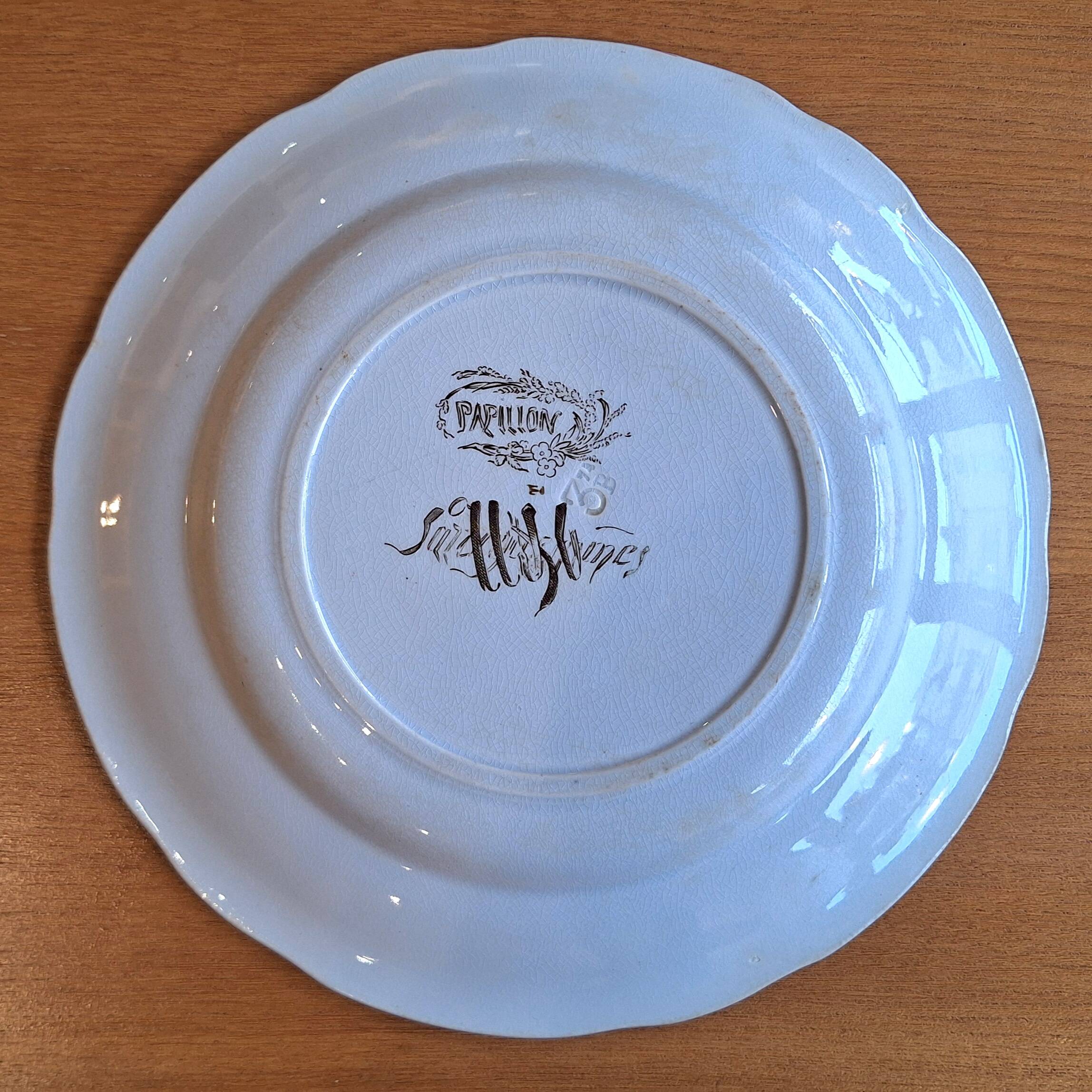 Plate Sarreguemines Butterfly decoration