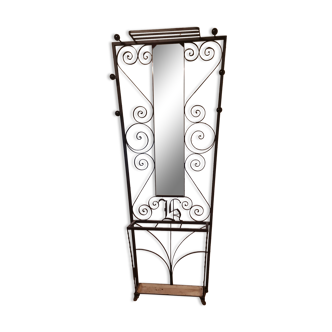 Vintage wrought iron coat rack