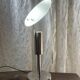 Adjustable frosted glass disc table lamp, France 1990s