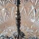 Cut glass bowl on a metal stand / compote dish