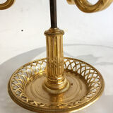 Lampe bouillotte ou flambeau couvert en bronze doré de la fin du XVIIIe siècle