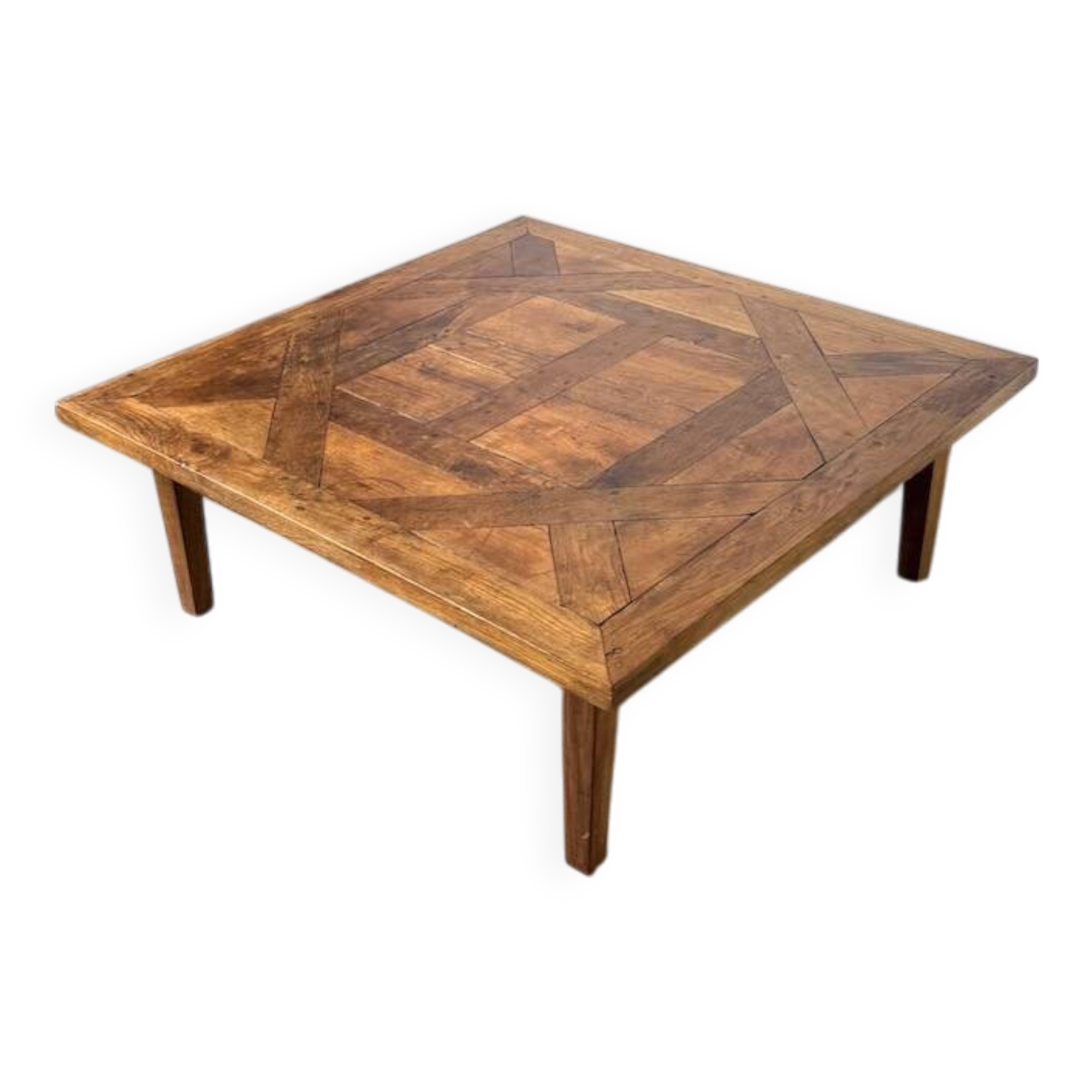 1940s inlaid oak coffee table