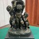 Bronze piece depicting 3 cherubs signed J. DASTE - 1950s