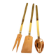 Copper and brass kitchen utensils