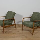 Mid-Century GFM-64 Armchairs by Edmund Homa for Gościcińskie Furniture Factory, Poland, Set of 2