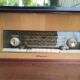 Vintage furniture "Stereo" radio Schaub-Laurenz and platinum Telefunken 504ken