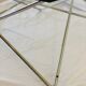 Vintage glass and chrome metal coffee table 1960