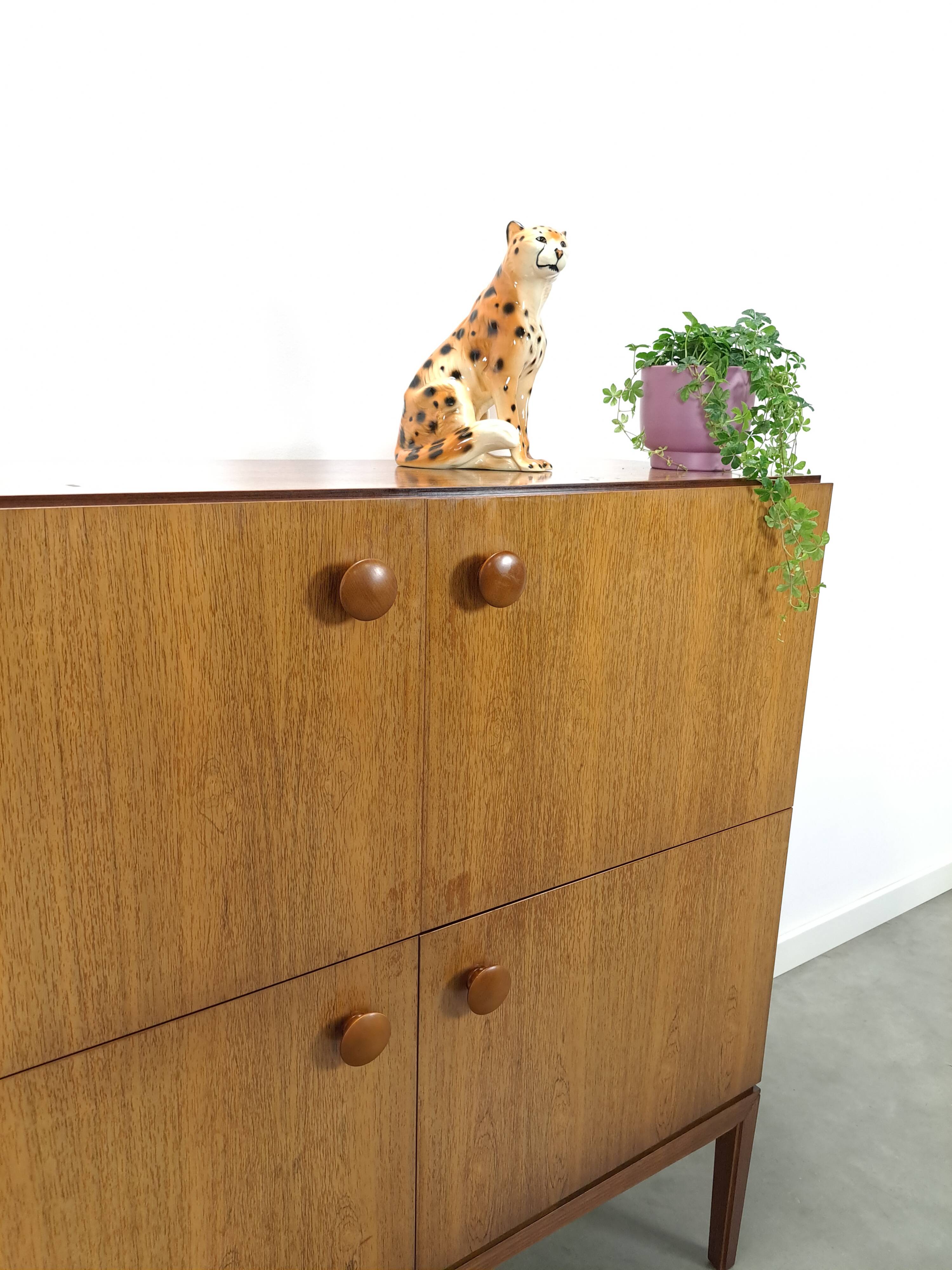 Palissander fineer Palette Möbel kast met 4 vakken en ronde grepen