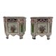 Pair of onion pots Samson 19th century Polychrome earthenware Strasbourg style Antique cache pots