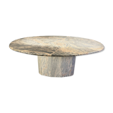 Vintage oval granite dining table, 1970s