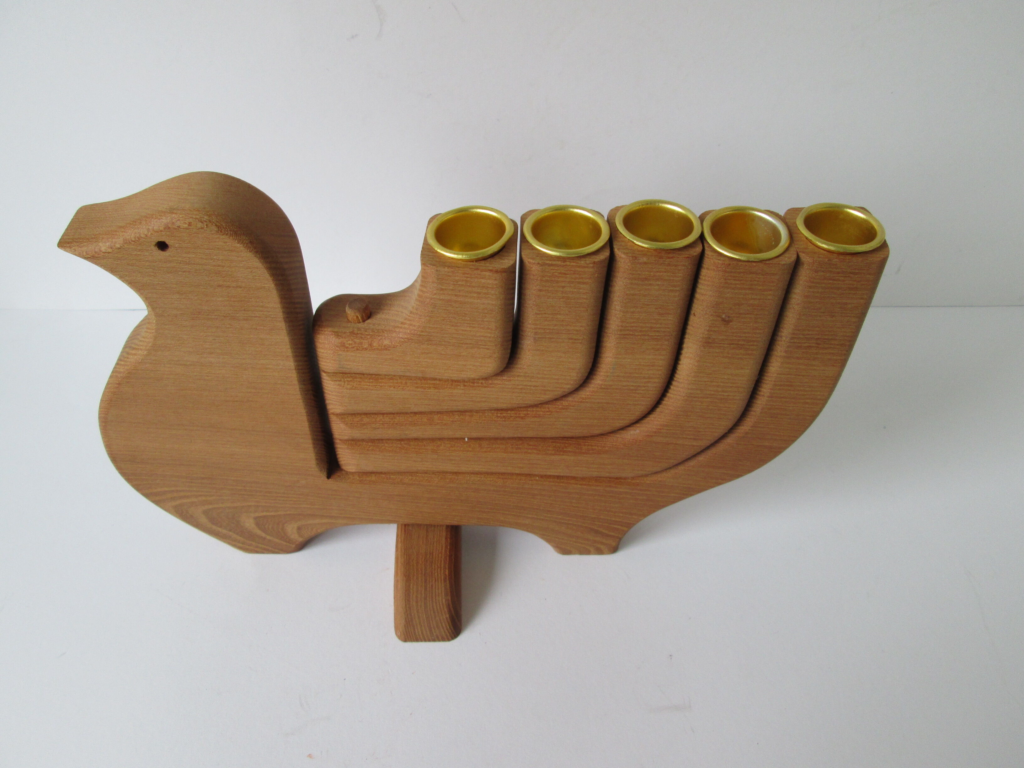 Wooden Swedish design 1970s candle holder (5 candles)  designed by Carl Nelson for Ta i Trä, Uppsala