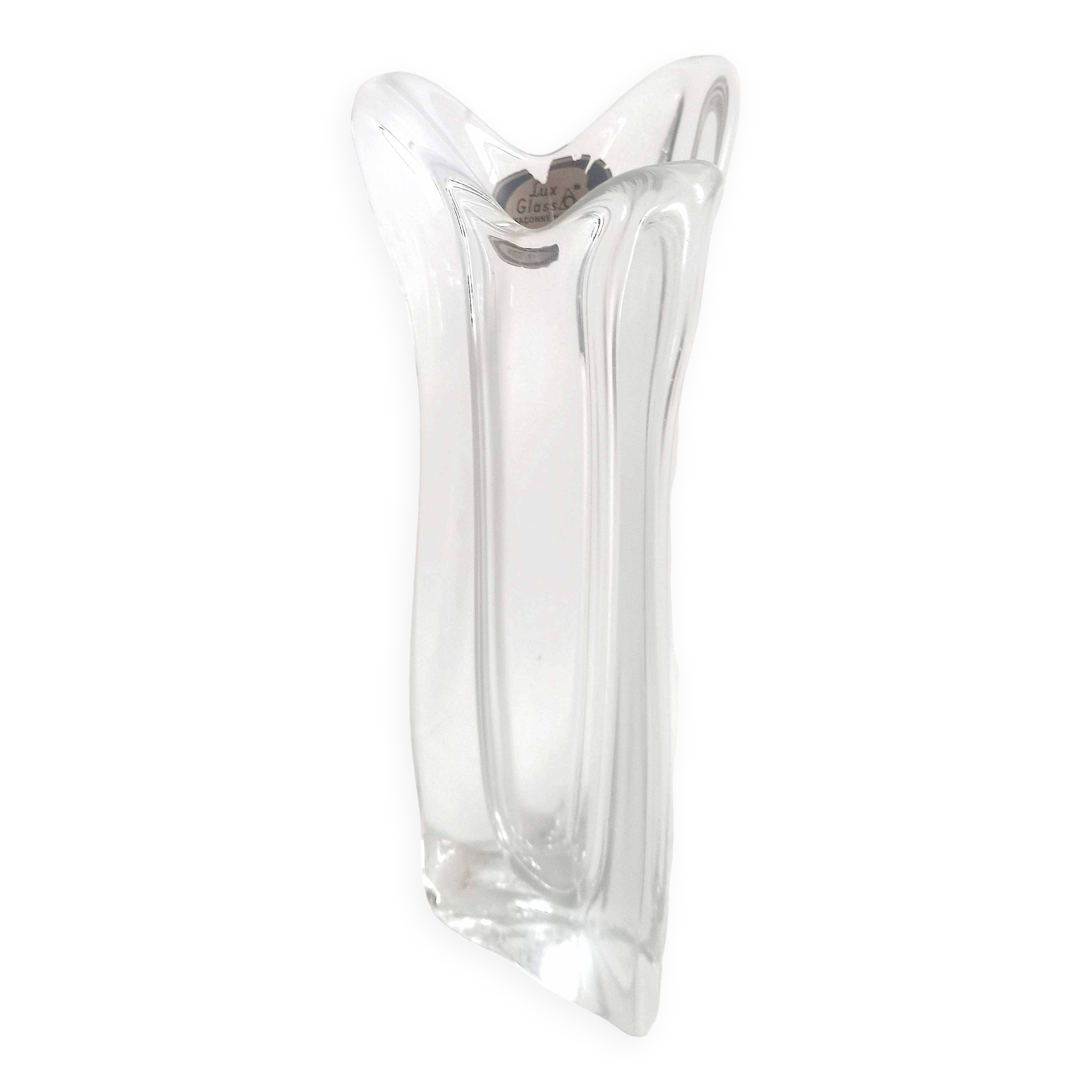 Lux Glass Crystal Vase 50s Height 27.5 cm