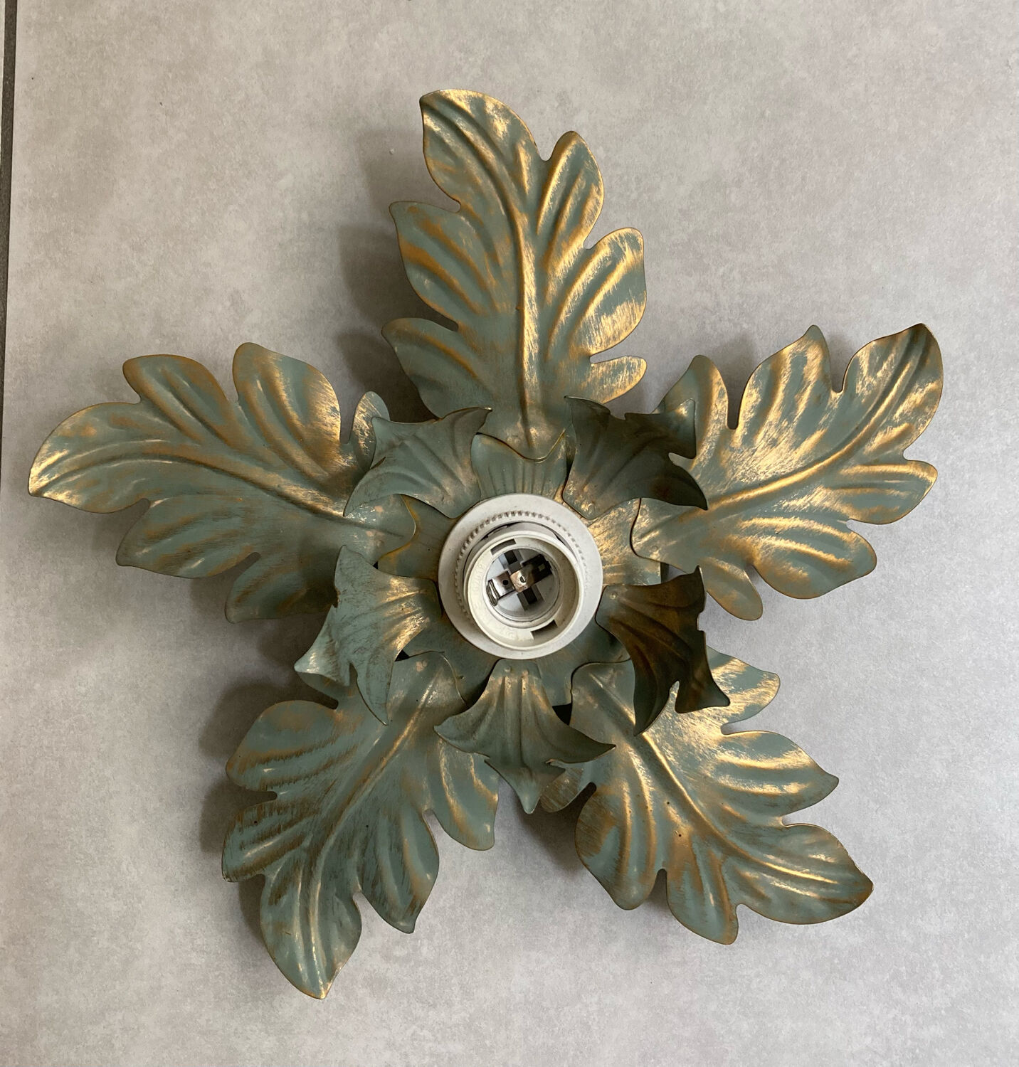 Metal flower sconce