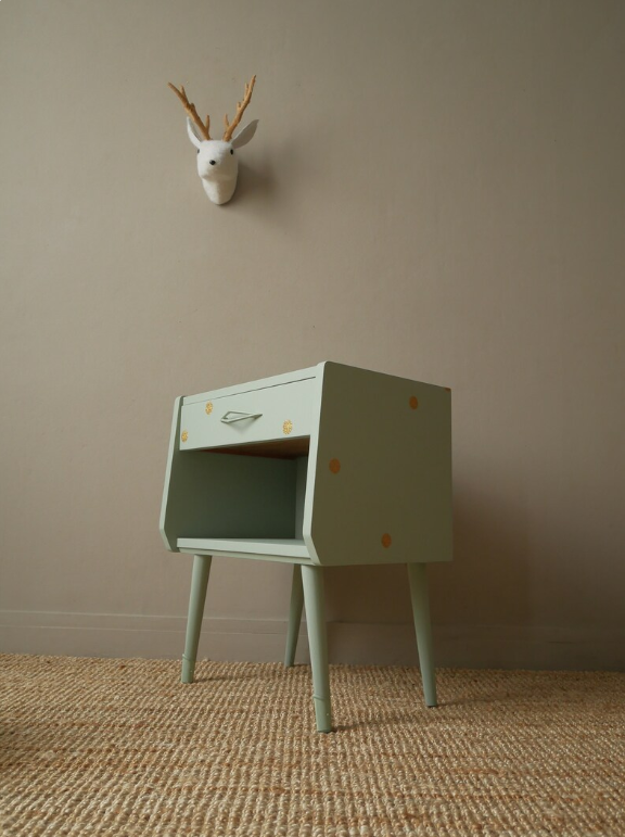 Vintage bedside table 50 feet compass for child