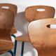 Chaises d’école d’époque (c.1950). Ensemble de 4 pièces