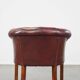 Red cow leather English chesterfield club chair