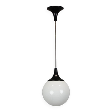 Czechoslovak opaline glass pendant globe, 1970s