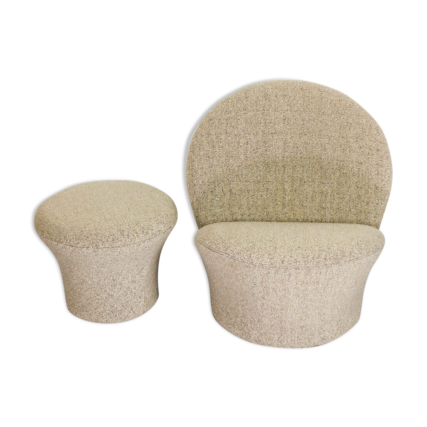 F572 lounge chair and mushroom ottoman by Pierre Paulin for Artifort, 1967