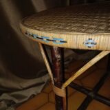 Antique rattan coffee table
