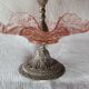 Fruit petits-fours set with two old pink corolla bowls, 19th century frame