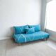 Sky Serenity – Moroccan Znafi Floor Lounge in Sky Blue - Handwoven Bejaad