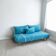 Sky Serenity – Moroccan Znafi Floor Lounge in Sky Blue - Handwoven Bejaad