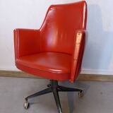 Faux leather office armchair