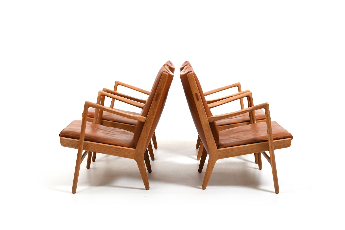 Lot de 4 fauteuils AP-16 en chêne par Hans Wegner
