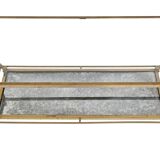 Bronze and gilded brass coffee table by Maison Jansen