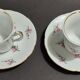 Pair of 20th century Couleuvre porcelain coffee cups
