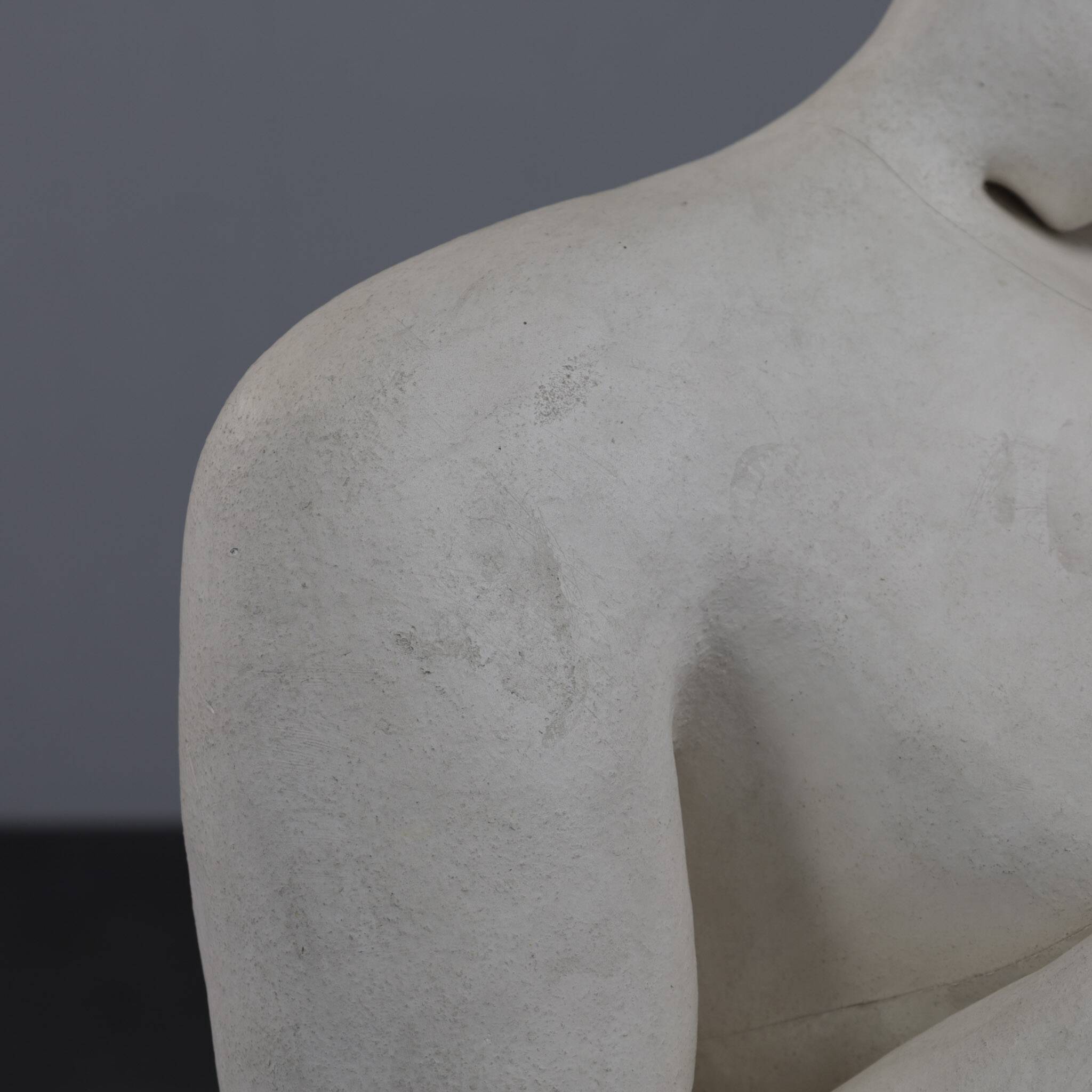 Sculpture féminine céramique expressive par Evelyn van Baarda, Pays-Bas, 1981