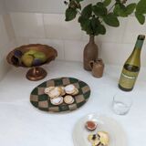 Oval stoneware dish