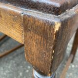 6 vintage chairs art deco 1940s oak and leather